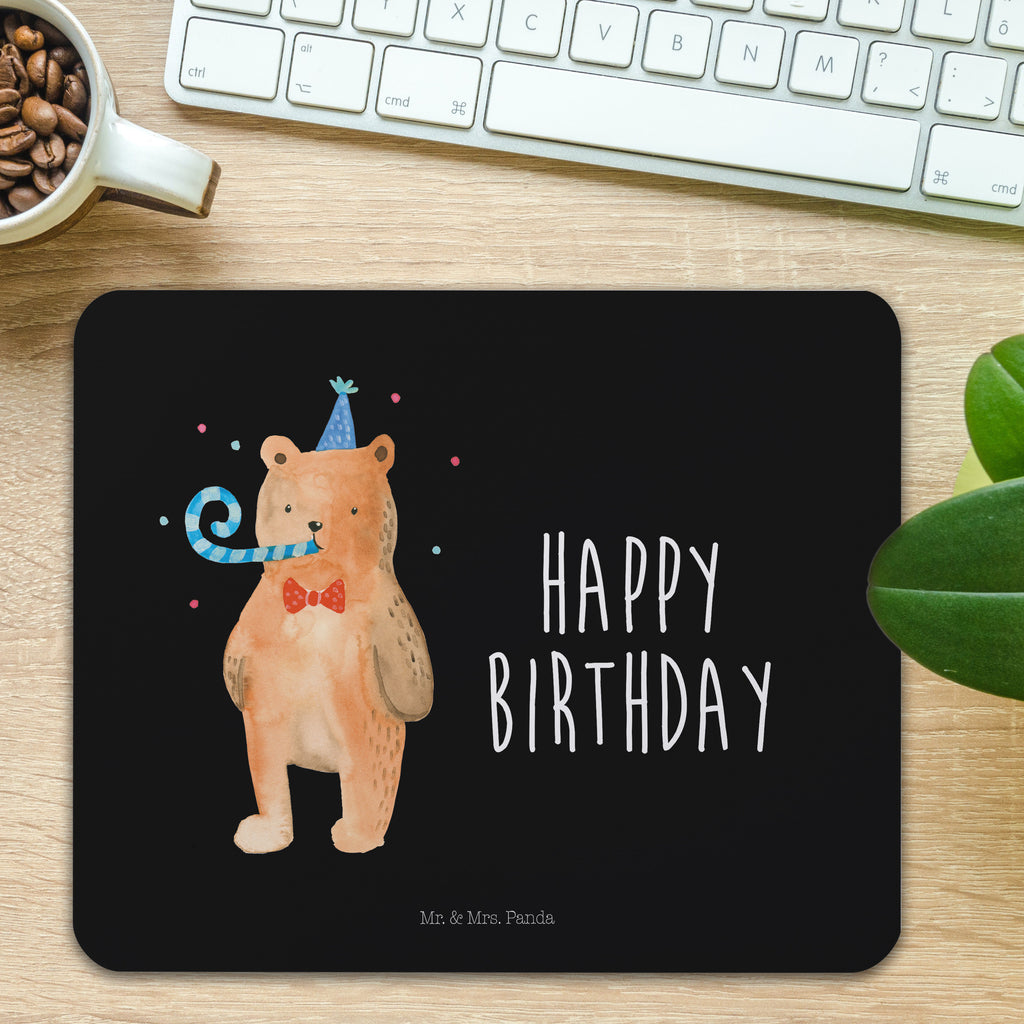 Mauspad Birthday Bär Mousepad, Computer zubehör, Büroausstattung, PC Zubehör, Arbeitszimmer, Mauspad, Einzigartiges Mauspad, Designer Mauspad, Bär, Teddy, Teddybär, Happy Birthday, Alles Gute, Glückwunsch, Geburtstag