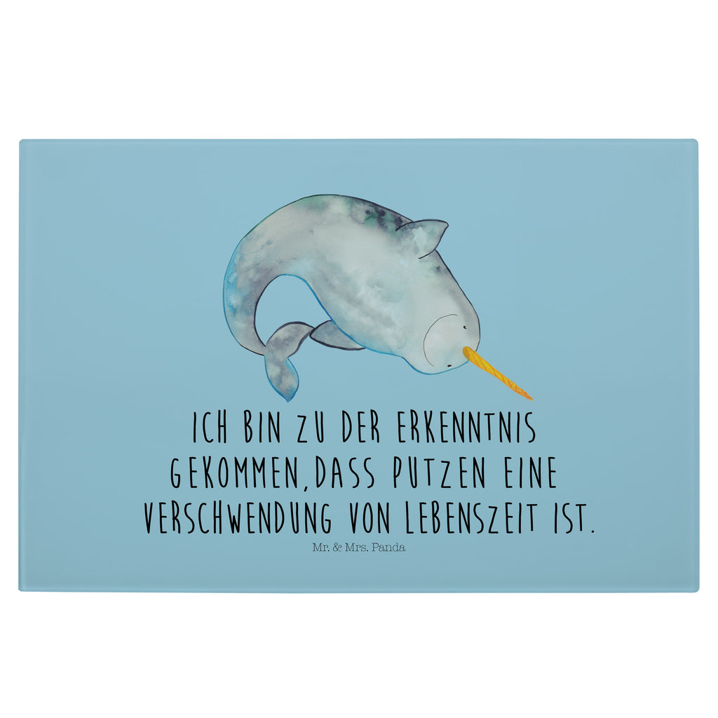 Glasschneidebrett Narwal