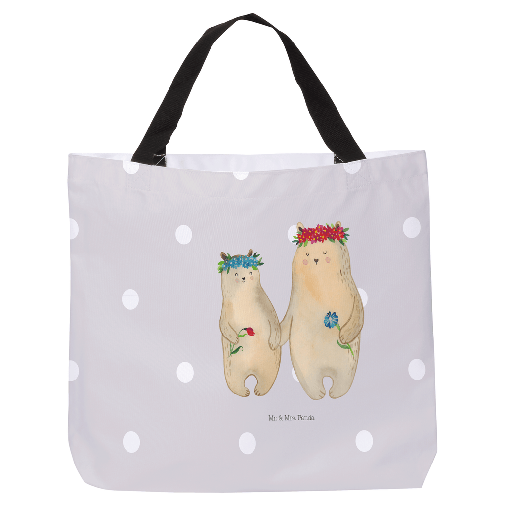 Shopper Bären mit Blumenkranz Beutel, Einkaufstasche, Tasche, Strandtasche, Einkaufsbeutel, Shopper, Schultasche, Freizeittasche, Tragebeutel, Schulbeutel, Alltagstasche, Familie, Vatertag, Muttertag, Bruder, Schwester, Mama, Papa, Oma, Opa, Bär, Bären, Mutter, Mutti, Mami, Lieblingsmensch, Lieblingsmama, beste Mutter, weltbeste Mama, Geschenk Mama. Muttertag, Tochter, Kind, Kinder, Töchter, Family, Vorbild