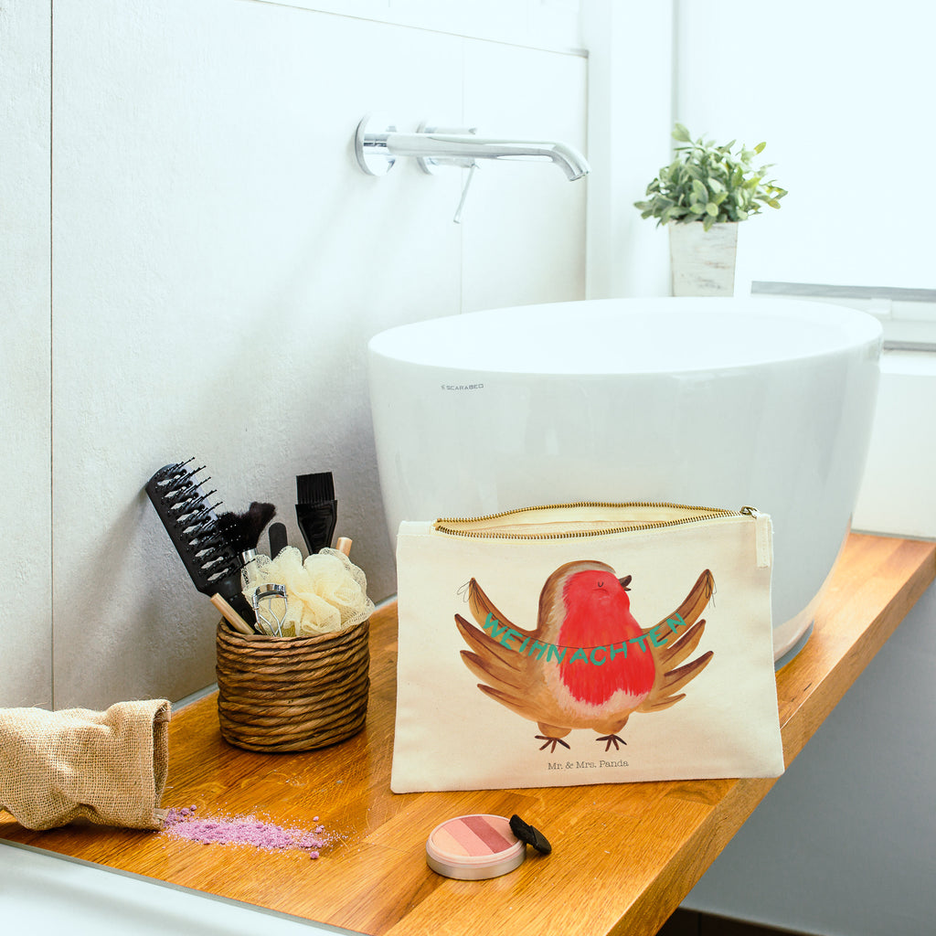 Schminktasche Rotkehlchen Weihnachten