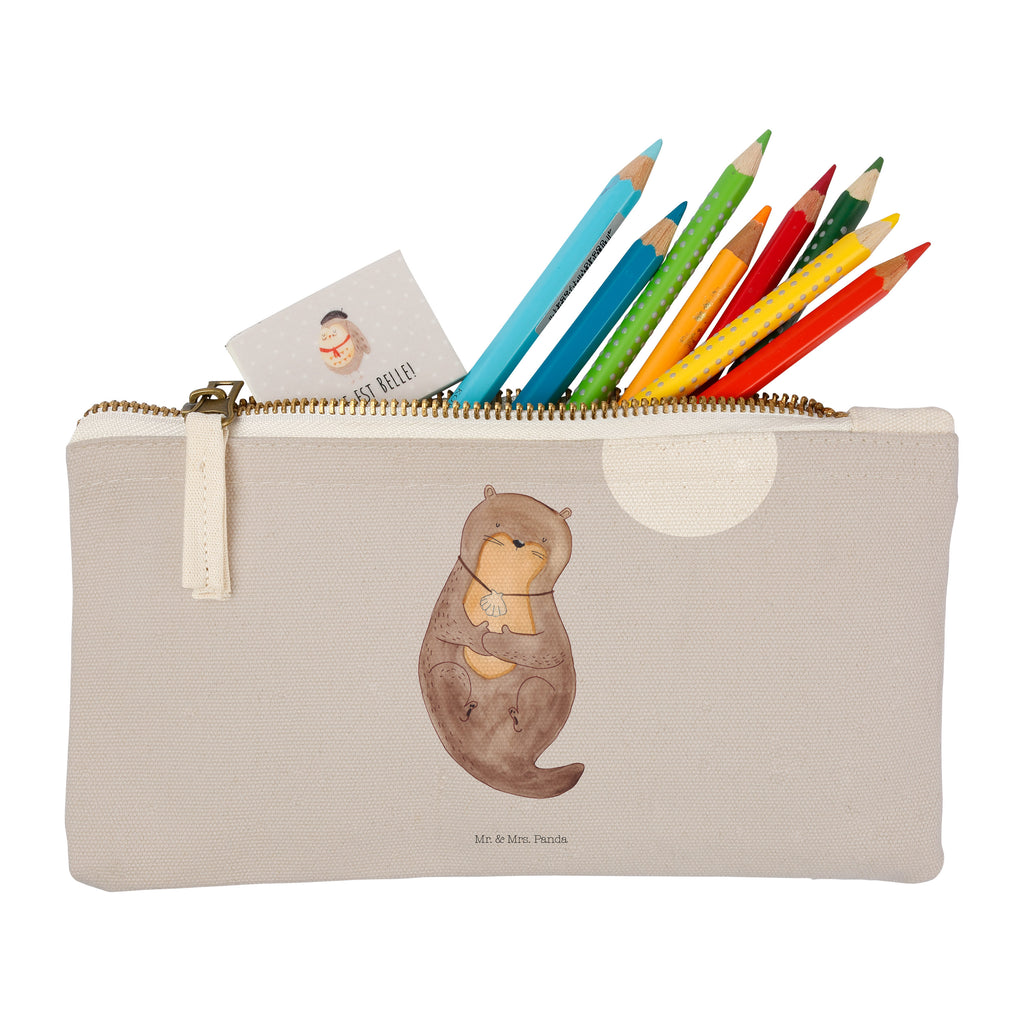 Schminktasche Otter mit Muschelmedaillon
