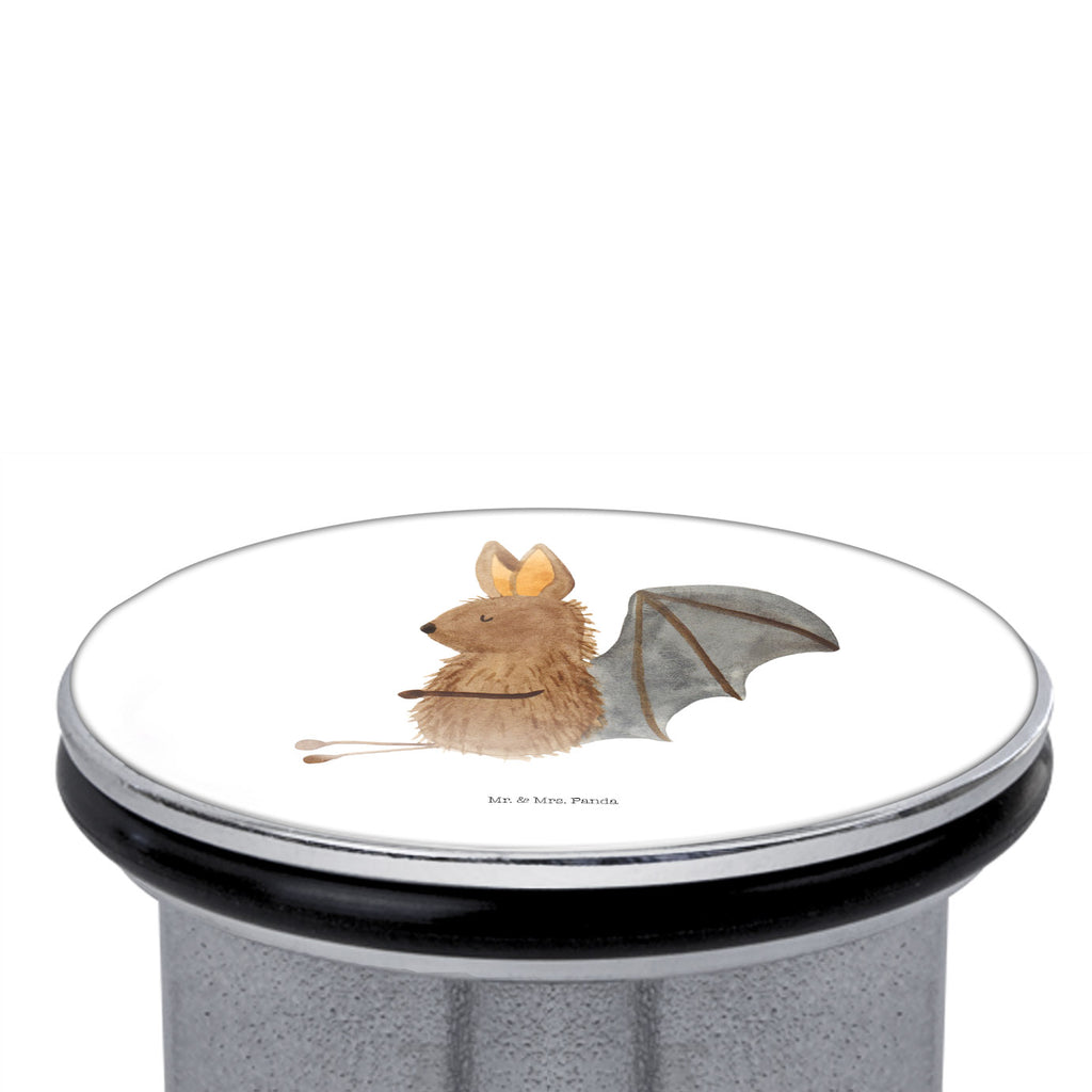 Waschbecken Stöpsel Fledermaus sitzend Fledermaus, Fledermäuse, Motivation, entspannen Abflussstöpsel, Stöpsel, Waschbecken, Ablaufgarnitur, Waschbecken Stopfen  süße Tiermotive, gute Laune, lustige Sprüche, Tiere