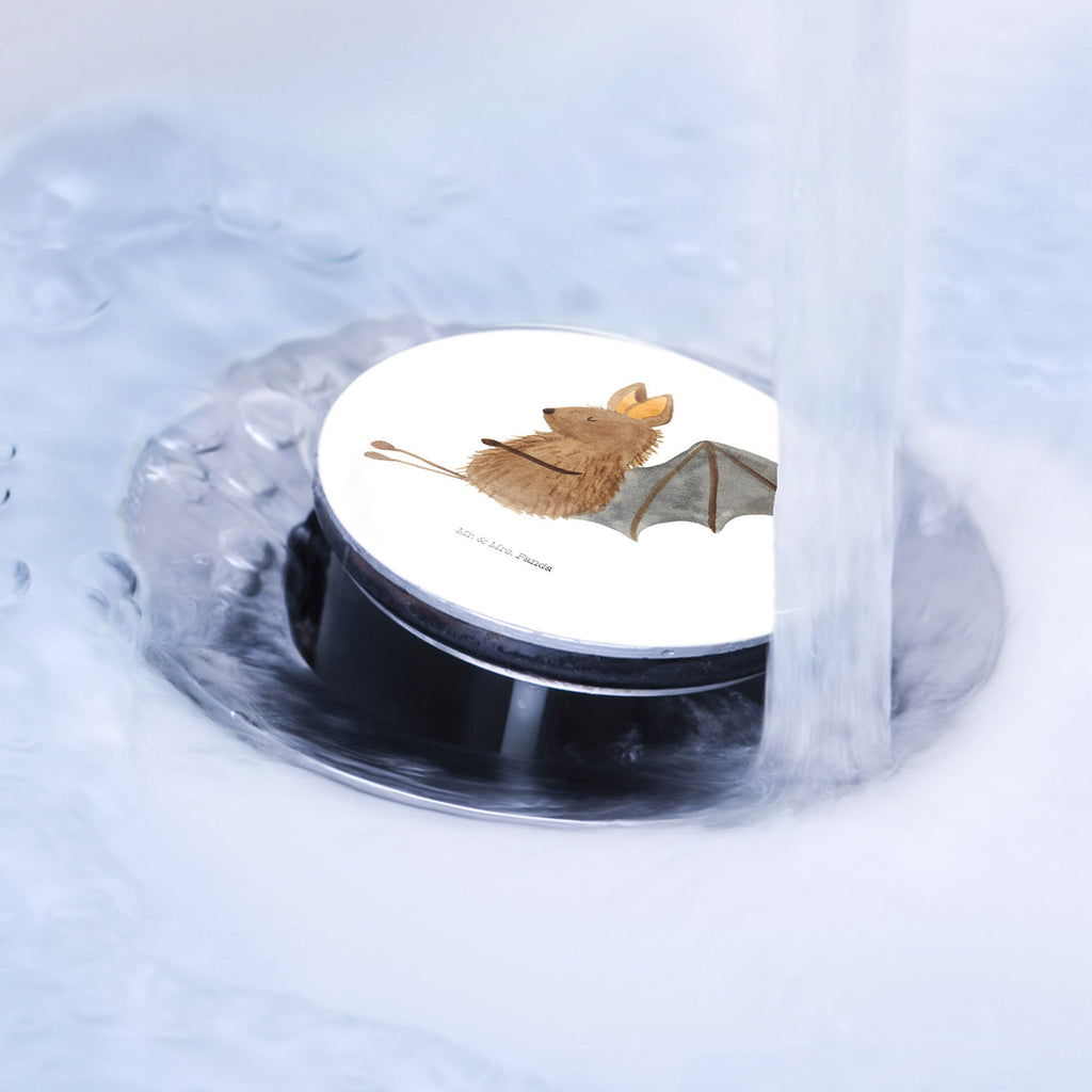 Waschbecken Stöpsel Fledermaus sitzend Fledermaus, Fledermäuse, Motivation, entspannen Abflussstöpsel, Stöpsel, Waschbecken, Ablaufgarnitur, Waschbecken Stopfen  süße Tiermotive, gute Laune, lustige Sprüche, Tiere
