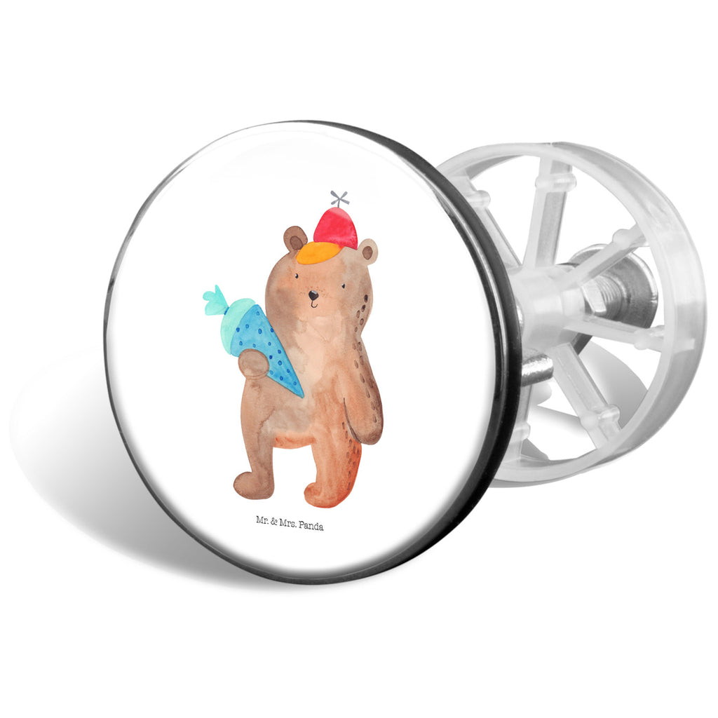 Waschbecken Stöpsel Bär mit Schultüte Abflussstöpsel, Stöpsel, Waschbecken, Ablaufgarnitur, Waschbecken Stopfen, Bär, Teddy, Teddybär, Bär Motiv, Schultüte, Erster Schultag Geschenk, Einschulung Geschenk, Schule Geschenk, Grundschule, Schulanfang, Schulbeginn