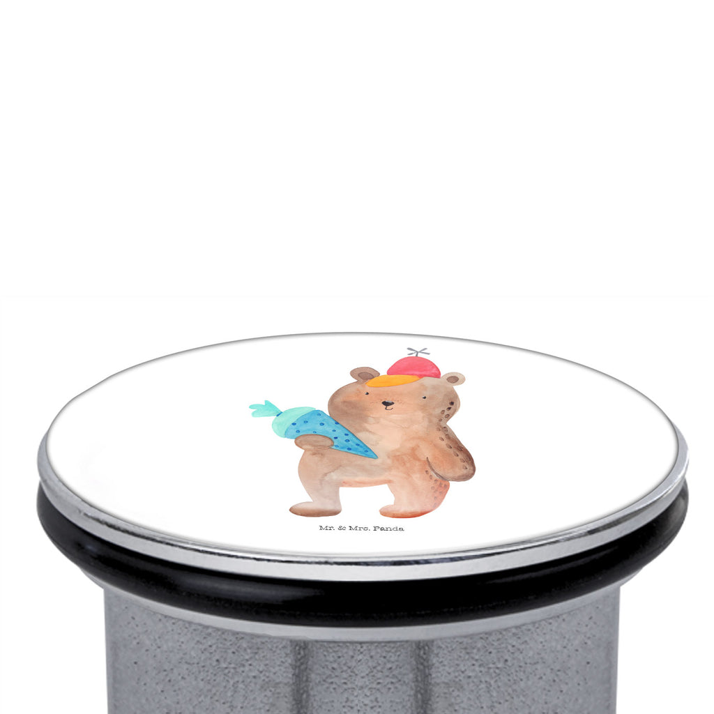 Waschbecken Stöpsel Bär mit Schultüte Abflussstöpsel, Stöpsel, Waschbecken, Ablaufgarnitur, Waschbecken Stopfen, Bär, Teddy, Teddybär, Bär Motiv, Schultüte, Erster Schultag Geschenk, Einschulung Geschenk, Schule Geschenk, Grundschule, Schulanfang, Schulbeginn