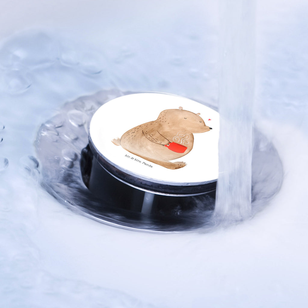 Waschbecken Stöpsel Bär Kaffee Abflussstöpsel, Stöpsel, Waschbecken, Ablaufgarnitur, Waschbecken Stopfen, Bär, Teddy, Teddybär, Kaffee, Coffee, Bären, guten Morgen, Morgenroutine, Welt erobern, Welt retten, Motivation