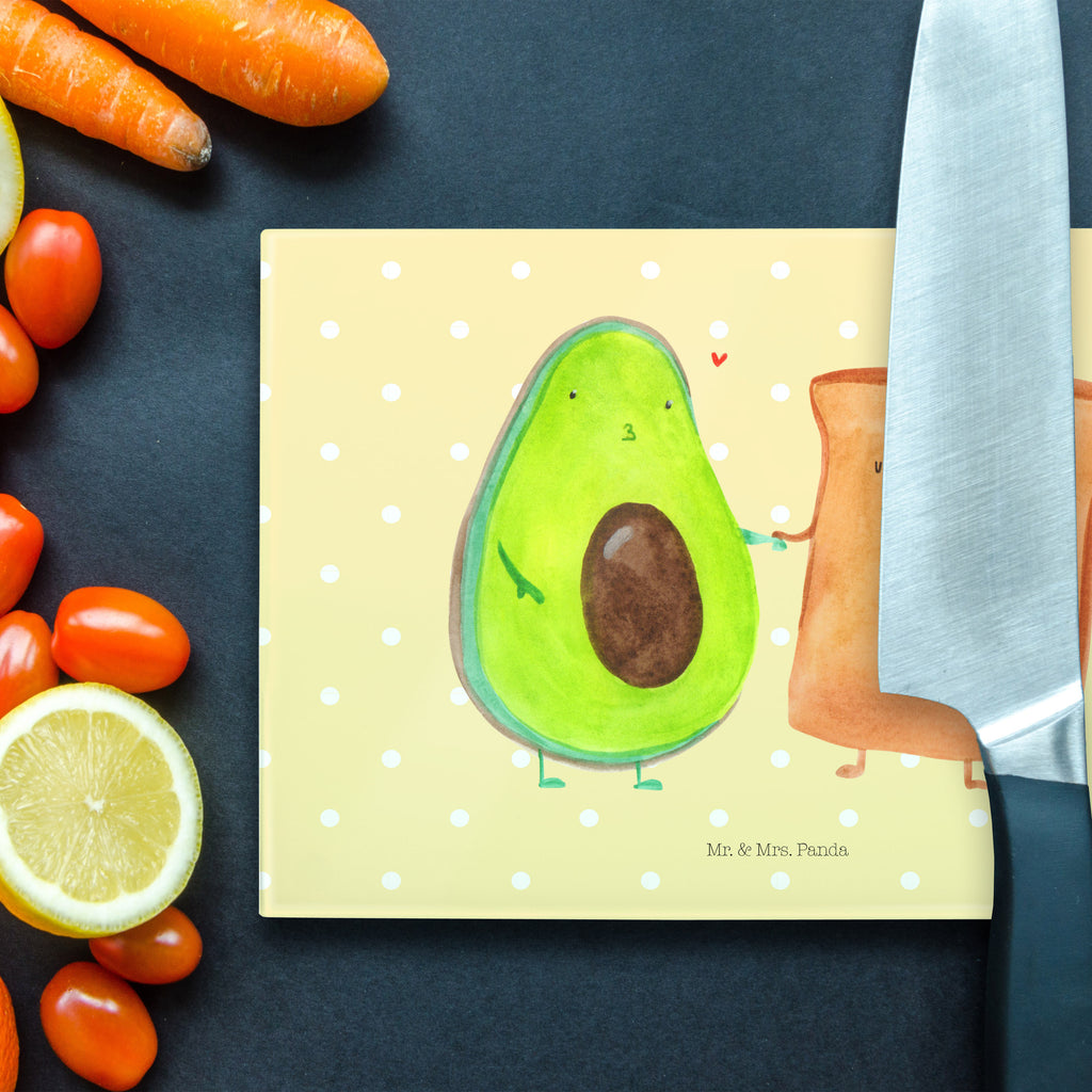 Glasschneidebrett Avocado + Toast