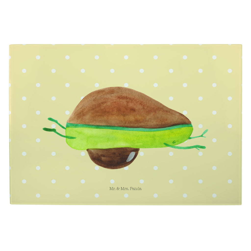 Glasschneidebrett Avocado Yoga