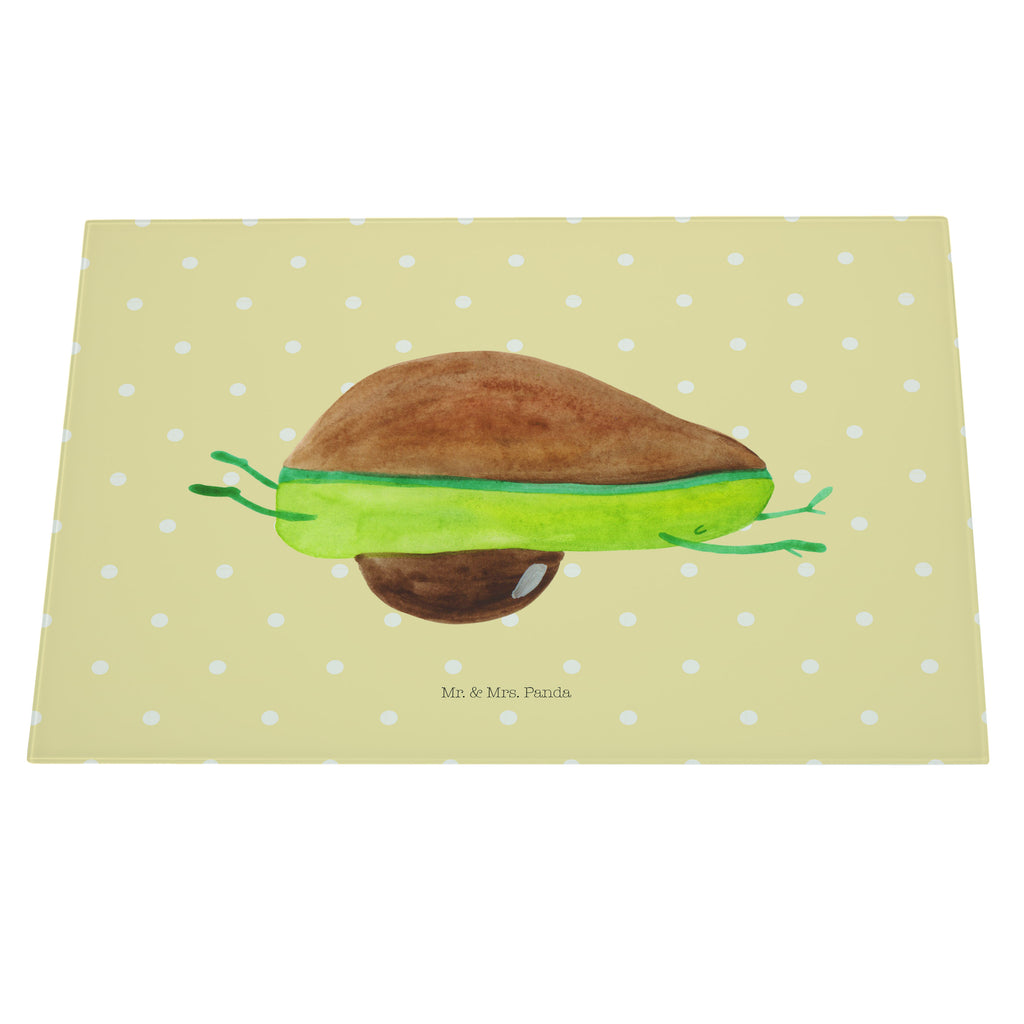 Glasschneidebrett Avocado Yoga