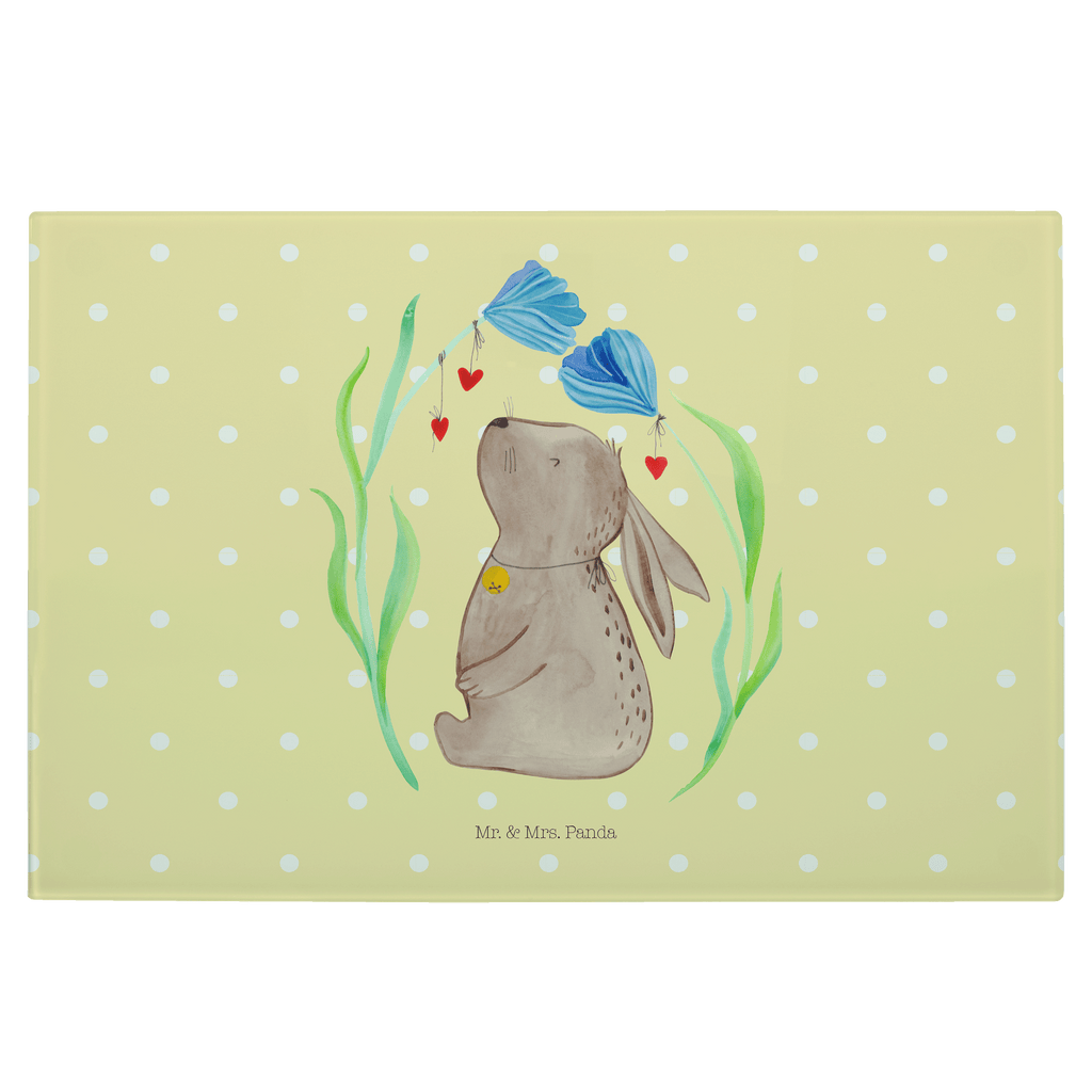 Glasschneidebrett Hase Blume