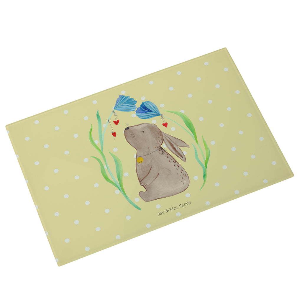 Glasschneidebrett Hase Blume