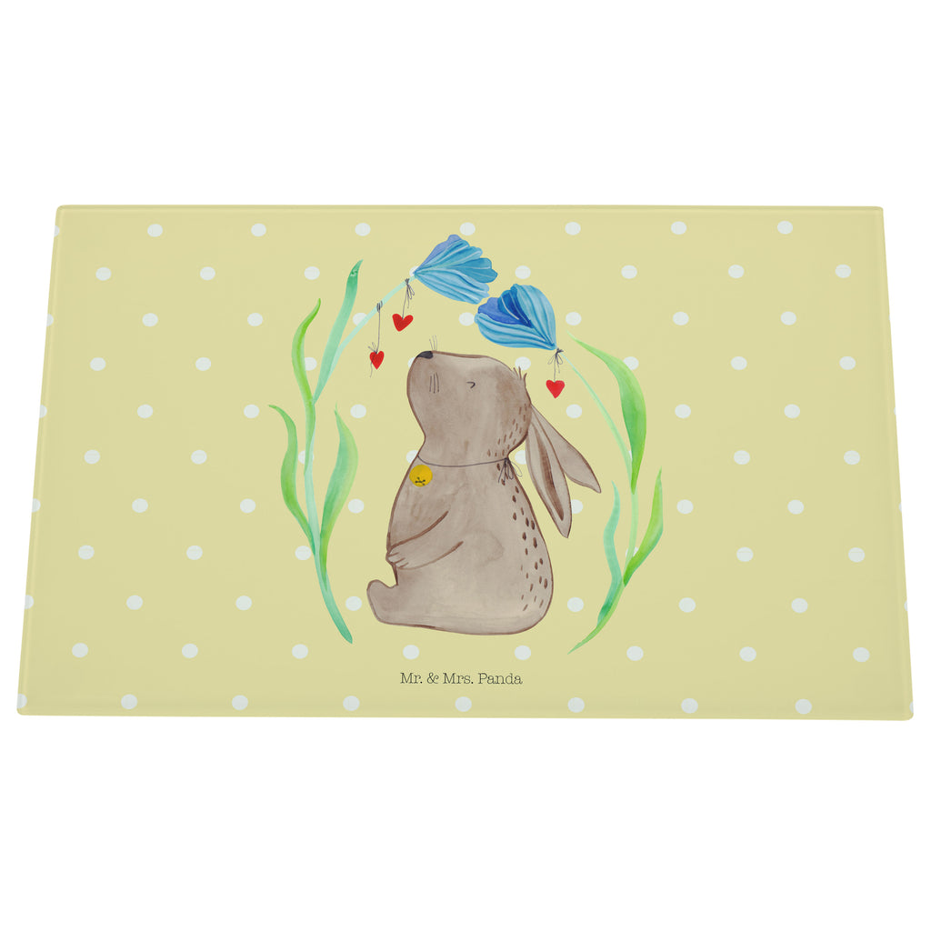 Glasschneidebrett Hase Blume