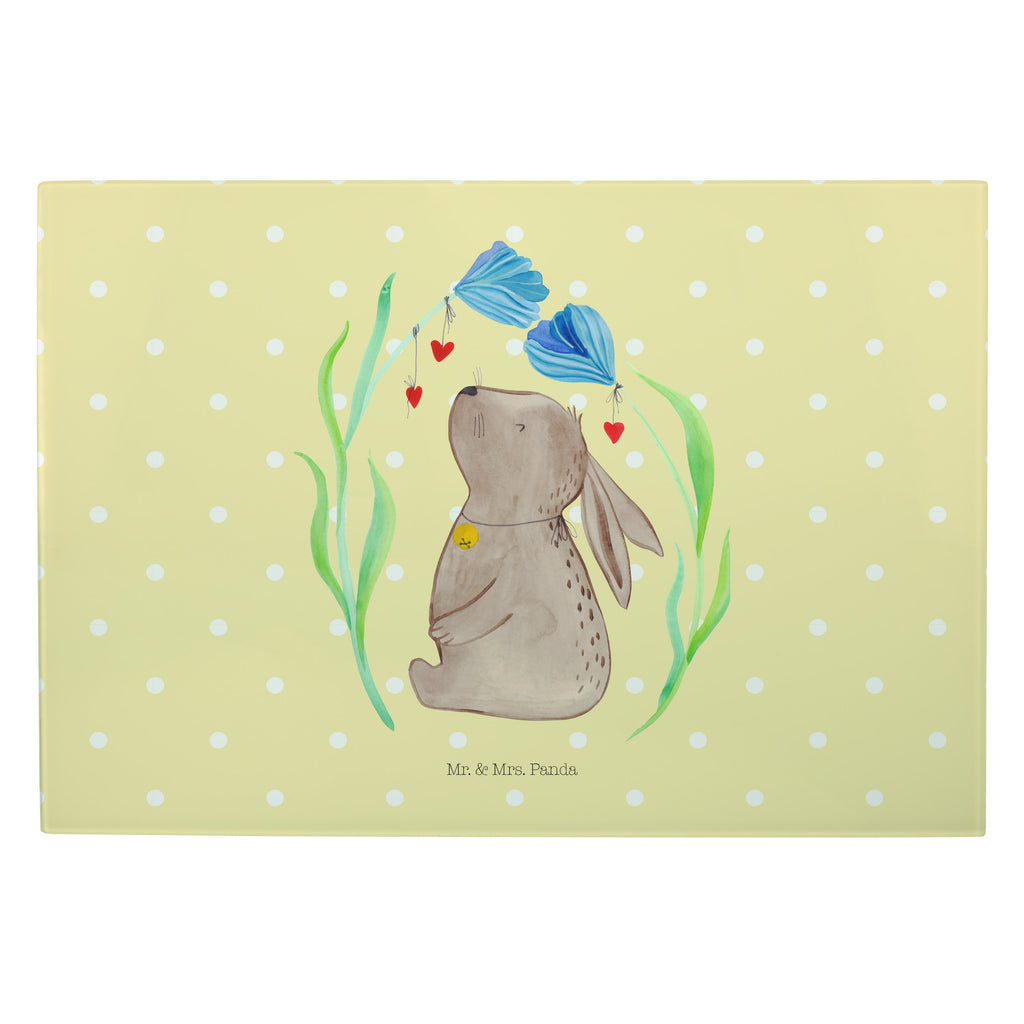 Glasschneidebrett Hase Blume