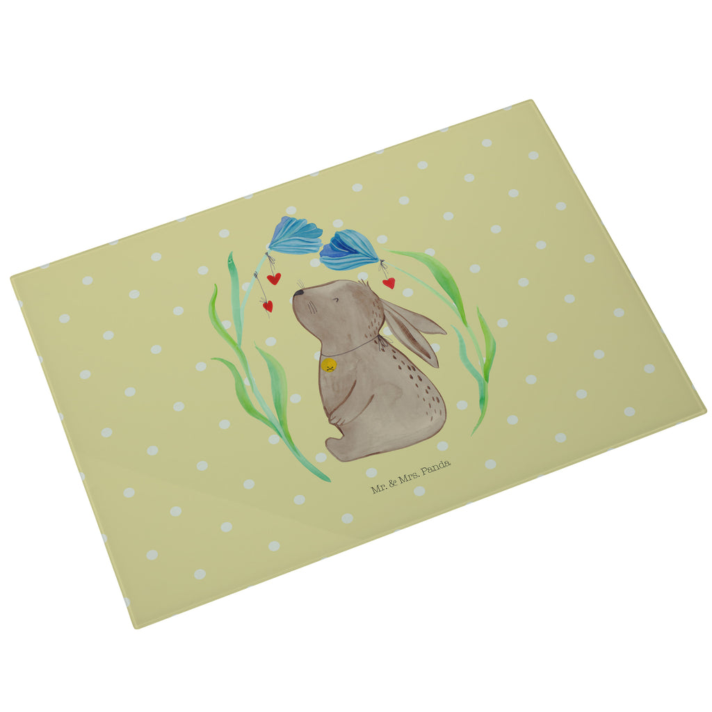 Glasschneidebrett Hase Blume