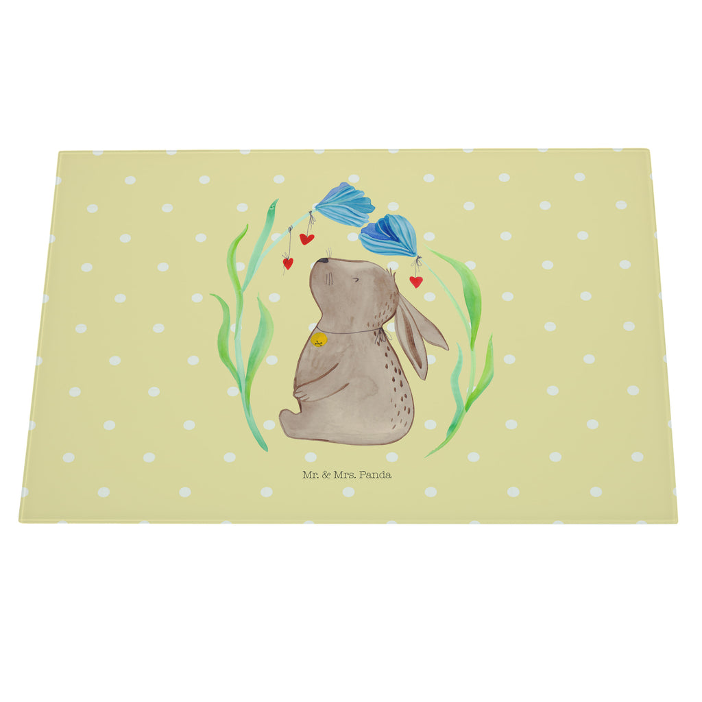 Glasschneidebrett Hase Blume