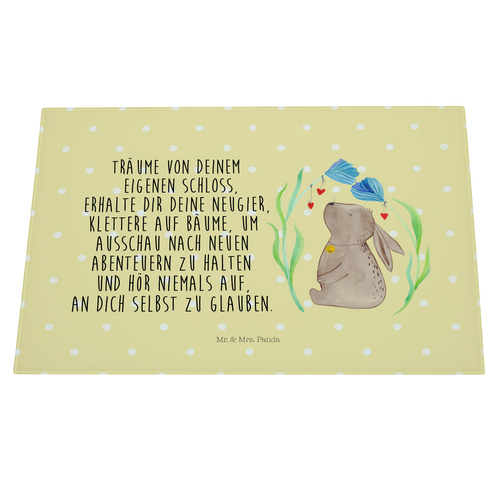 Glasschneidebrett Hase Blume