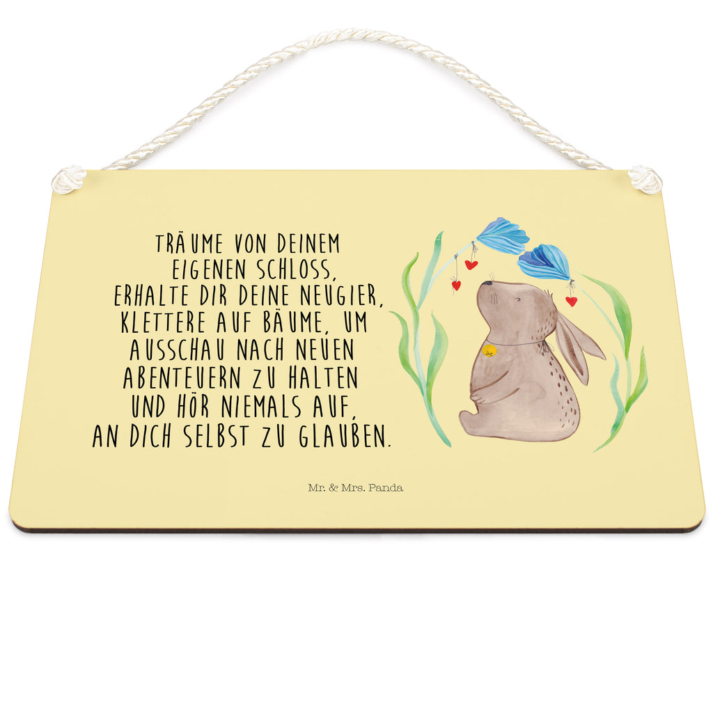 Dekoschild Hase Blume