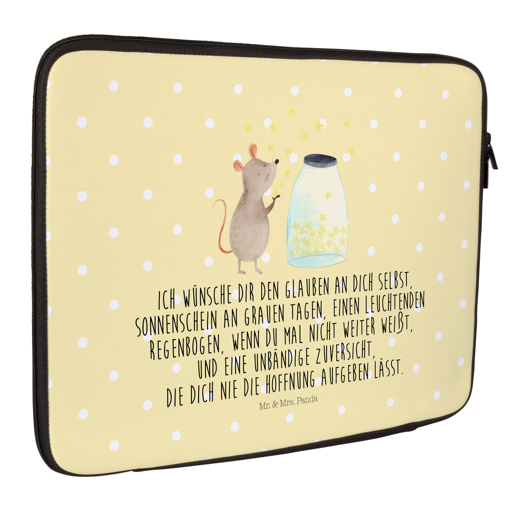 Notebook Tasche Maus Sterne Maus, Sterne, Wunsch,Kind, Taufe, Taufgeschenk, Geburt, Schwangerschaft, erstes Kind, Kindergeburtstag, Geburtstag, Hoffnung, Träume Notebook Tasche, Laptop, Computertasche, Tasche, Schutzhülle  süße Tiermotive, gute Laune, lustige Sprüche, Tiere