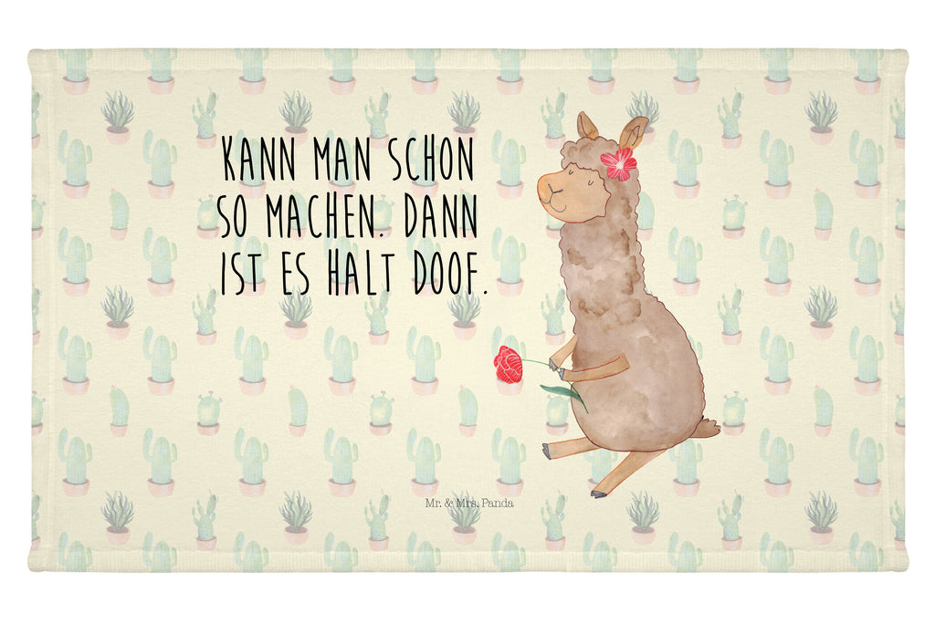 Handtuch Alpaka Blume