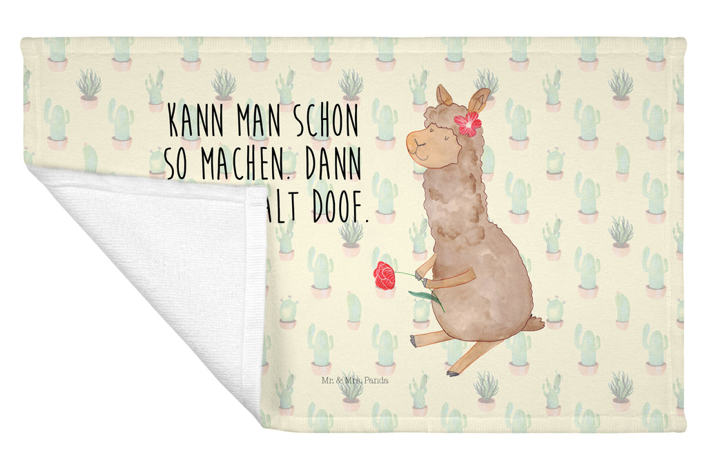 Handtuch Alpaka Blume