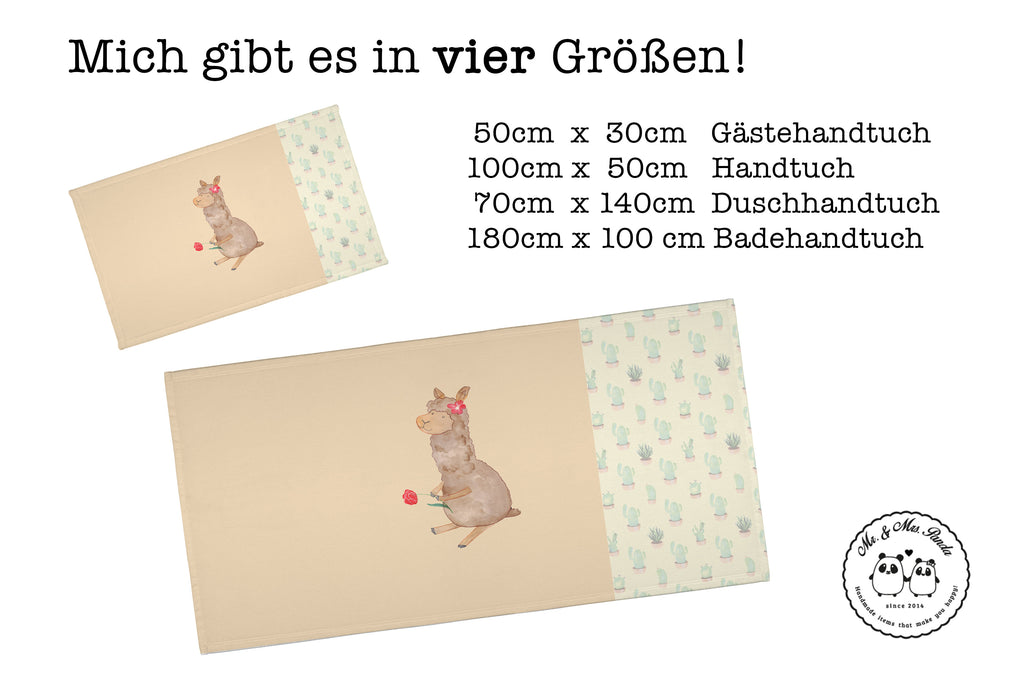 Handtuch Alpaka Blume