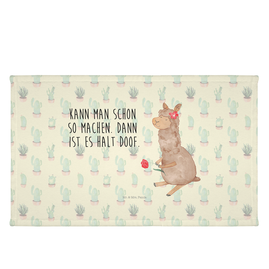 Handtuch Alpaka Blume