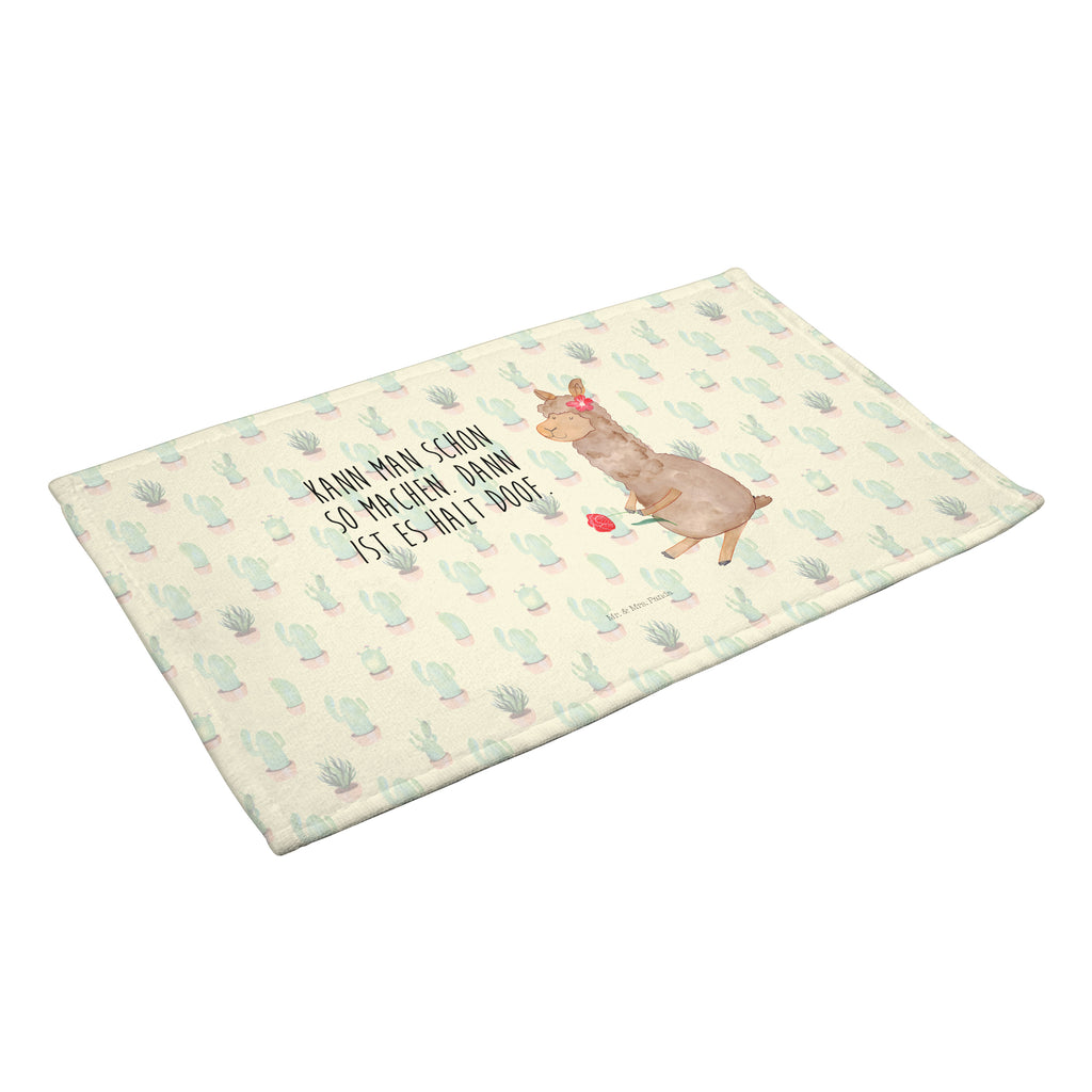 Handtuch Alpaka Blume