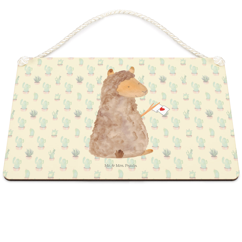 Dekoschild Alpaka Fahne