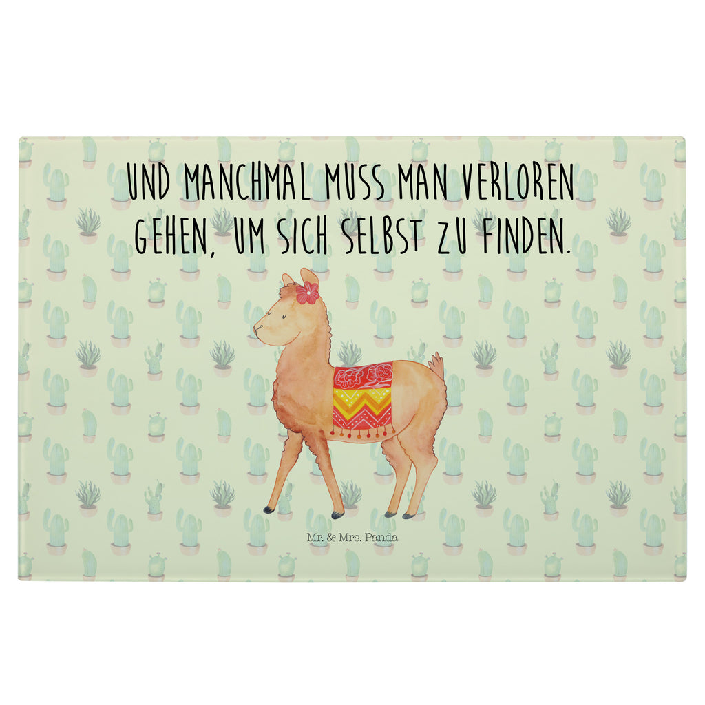 Glasschneidebrett Alpaka stolz
