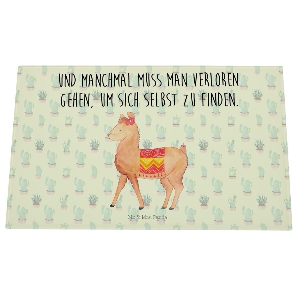 Glasschneidebrett Alpaka stolz