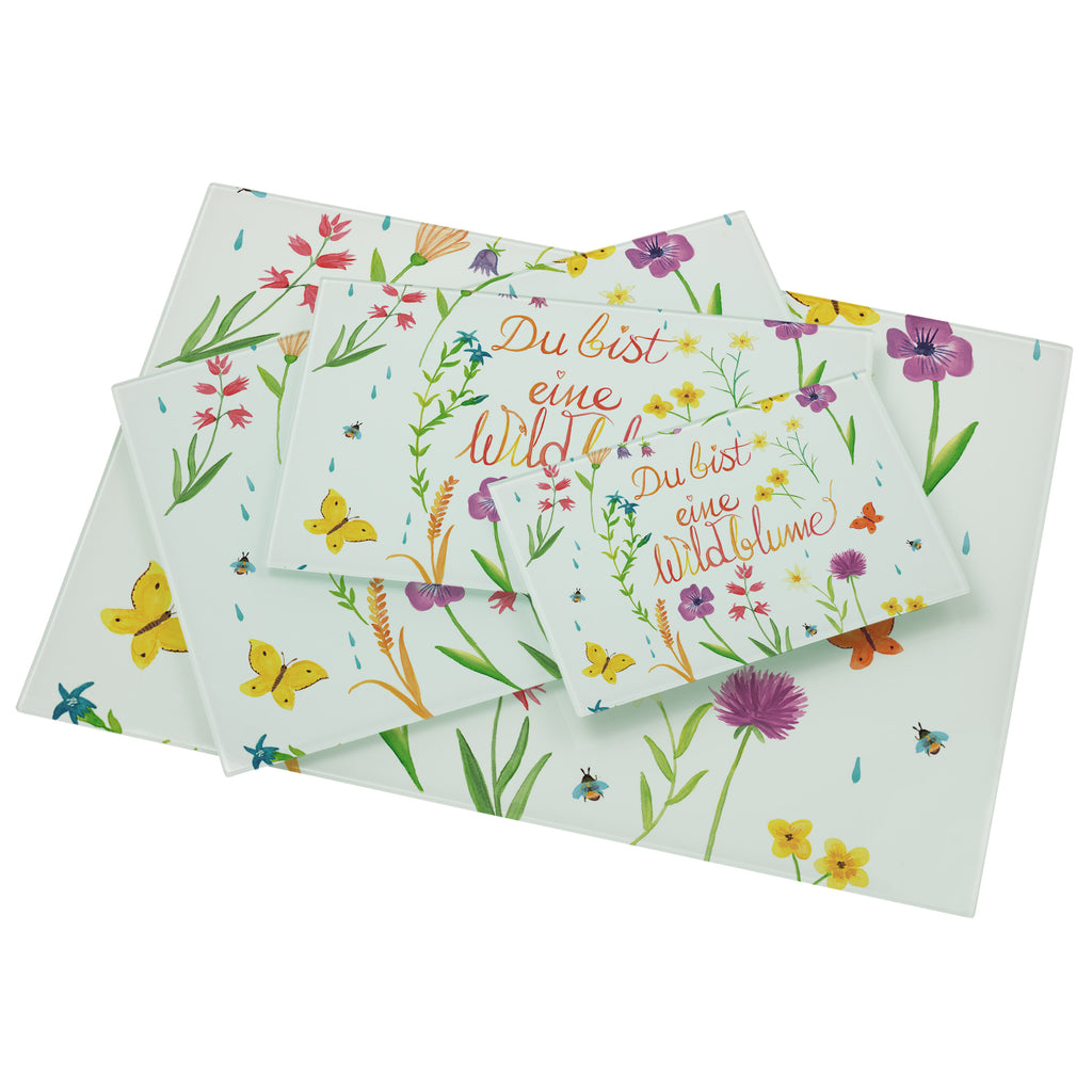 Glasschneidebrett Du bist eine Wildblume