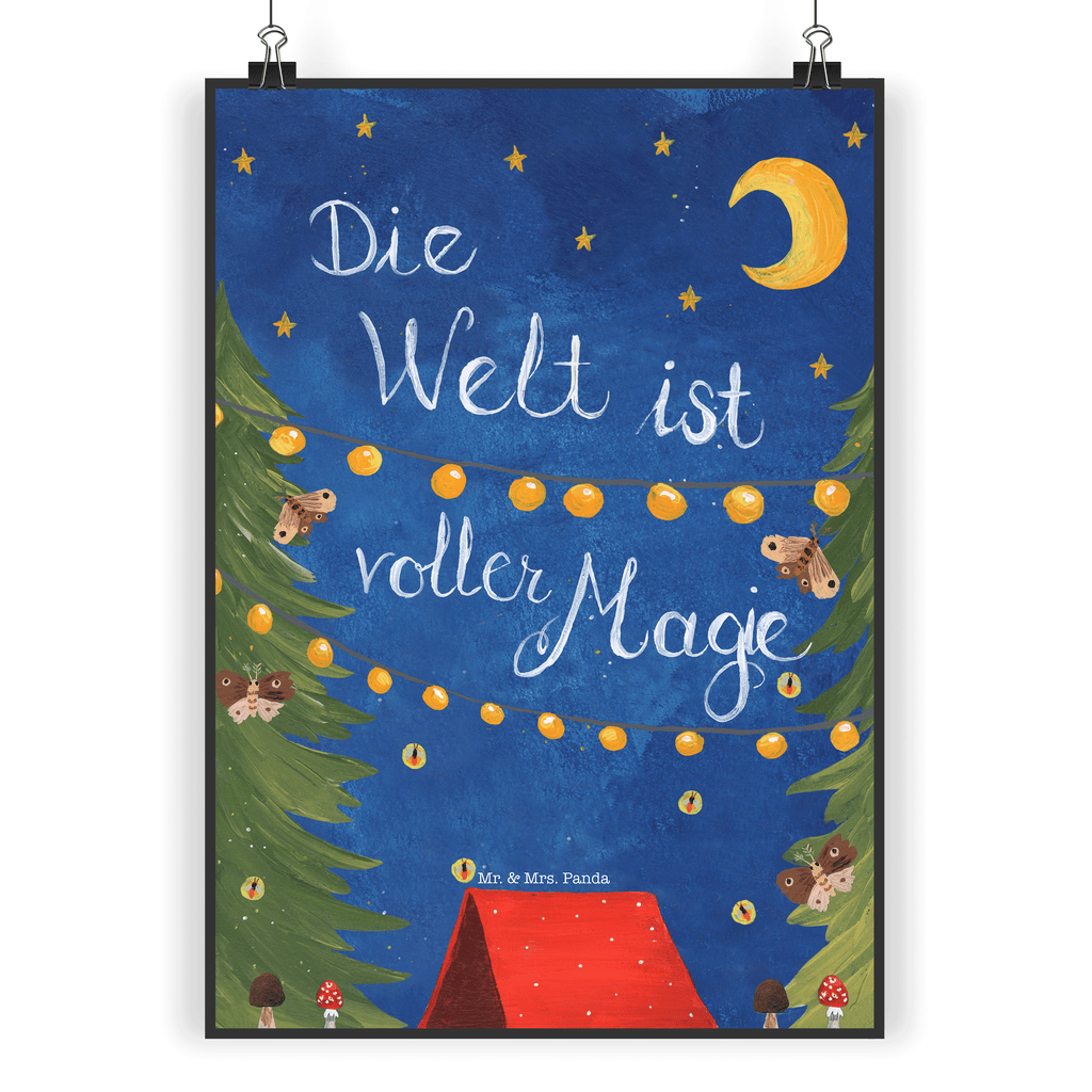 Poster Die Welt ist voller Magie  Poster, Wandposter, Bild, Wanddeko, Küchenposter, Kinderposter, Wanddeko Bild, Raumdekoration, Wanddekoration, Handgemaltes Poster, Mr. & Mrs. Panda Poster, Designposter, Kunstdruck, Posterdruck  Blumen Deko, Frühlings Deko, Sommer Deko, Dekoration, positive Botschaft, Naturliebhaber, Outdoor, Natur, Abenteuer