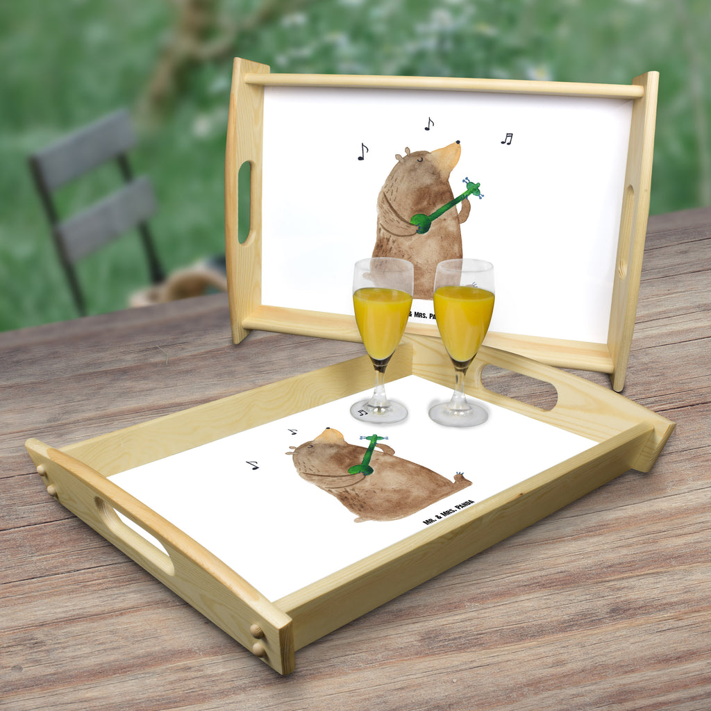 Serviertablett Bär Gitarre  Tablett, Holztablett, Küchentablett, Dekotablett, Frühstückstablett  Bär, Teddy, Teddybär