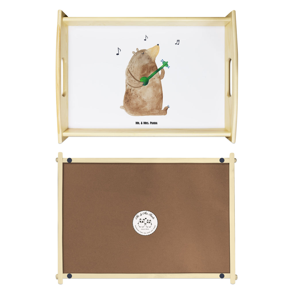 Serviertablett Bär Gitarre  Tablett, Holztablett, Küchentablett, Dekotablett, Frühstückstablett  Bär, Teddy, Teddybär