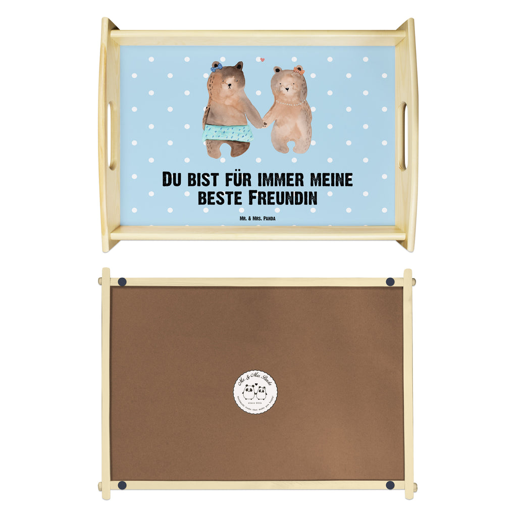 Serviertablett Bär Freundin Bär Freundin Beste Freund Liebe Liebesbeweis Verliebt Kumpel Kumpeliene Tablett, Holztablett, Küchentablett, Dekotablett, Frühstückstablett  Bär, Teddy, Teddybär