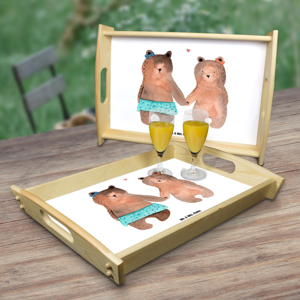 Serviertablett Bär Freundin Bär Freundin Beste Freund Liebe Liebesbeweis Verliebt Kumpel Kumpeliene Tablett, Holztablett, Küchentablett, Dekotablett, Frühstückstablett  Bär, Teddy, Teddybär