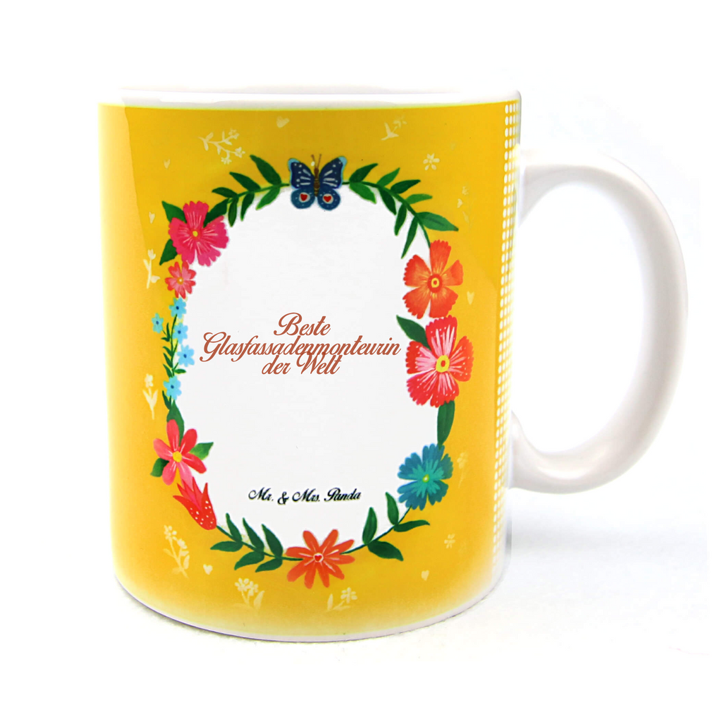 Tasse Design Frame Happy Girls Glasfassadenmonteurin Geschenk Becher, Kaffeetasse, Kaffeebecher, Tee, Frühstück, Büro  