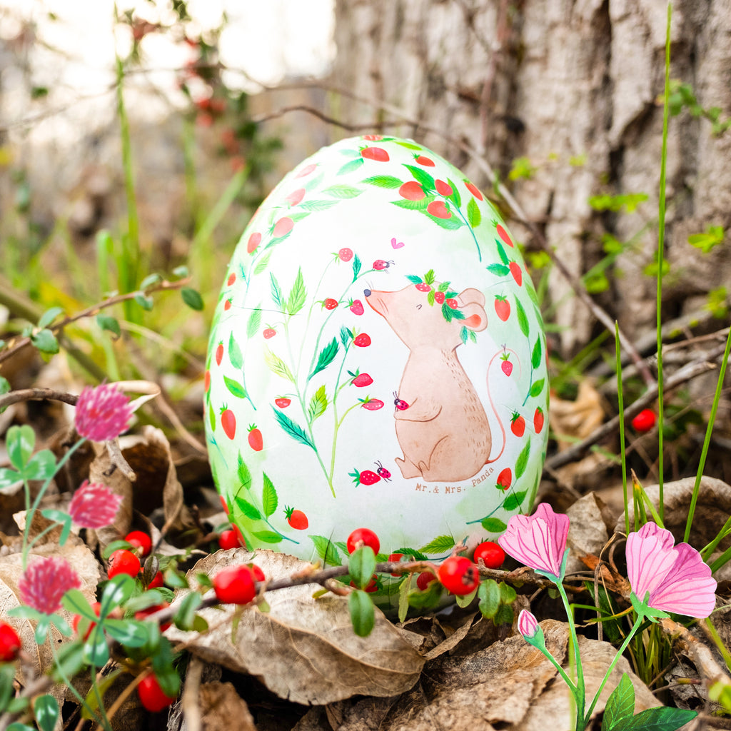 Befüllbares Osterei Maus Erdbeeren