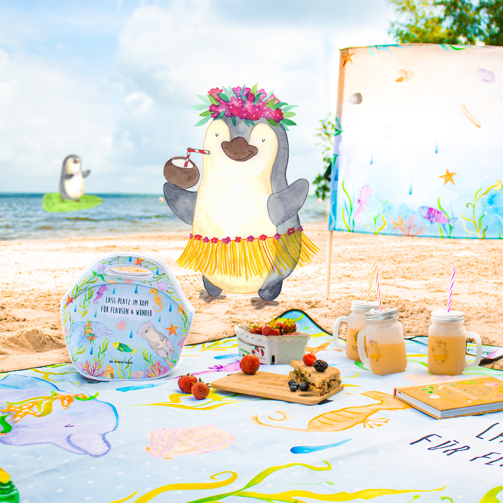 Picknickdecke Pinguin Kokosnuss Pinguin, Aloha, Hawaii, Urlaub, Kokosnuss, Pinguine,  Picknickdecke, Stranddecke,  Campingdecke  Pinguin