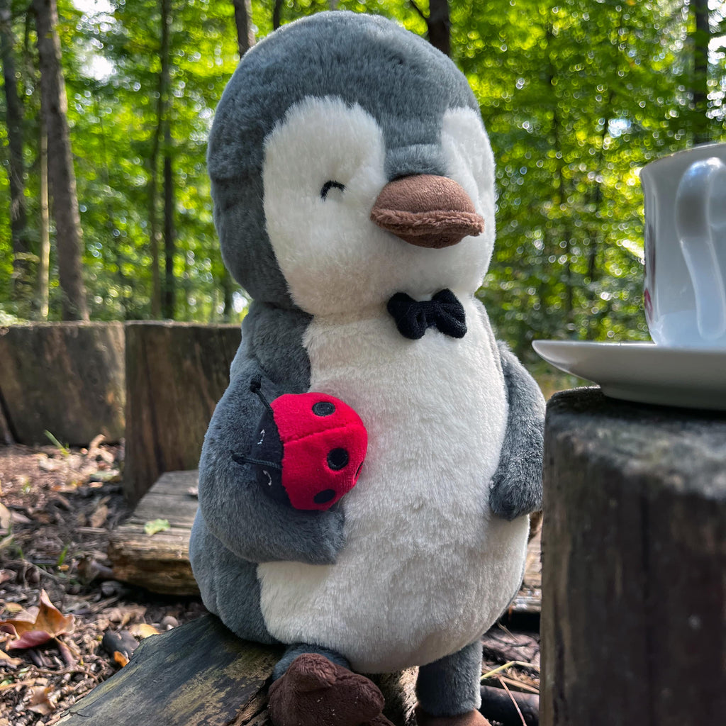 Kuscheltier Pinguin mit Marienkäfer Pinguin Kuscheltier, Stofftier, Plüsch, Plüschtier, Teddy, Spielzeug, Schmusetier,   Pinguin